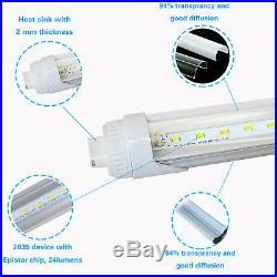 T8 LED Shop Light Tube 4ft 5ft 6ft 8ft 5500K Cold White Clear Lens with HO/R17D