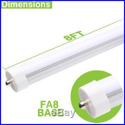T8 T10 T12 LED Tube Light 8 Ft 50W 5000lm 5000K Dual-End Frosted Lens Multi Pack