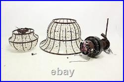 Tiffany Warehouse CFL-8154BR Charla 4-Light Crystal 52 Chandeliers Ceiling Fans