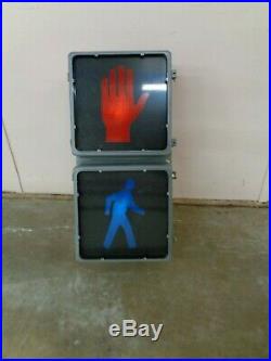 Traffic Control Tech Pedestrian Walk Don't Walk Signal 12x12 Lens Hand / Man