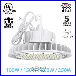 UFO LED High Bay Light 250W 200W 150W 100W 60W Warehouse Lighting White/Black-UL