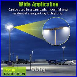 UL 480V LED Parking Lot Lights 150W 21000LM LED Shoebox Pole Lights DLC Listed