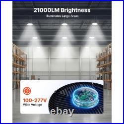 Uimoso 10 Pack LED High Bay Lights 150W 6000K 21000LM for Warehouse and Workshop