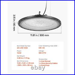 Uimoso 10 Pack LED High Bay Lights 150W 6000K 21000LM for Warehouse and Workshop