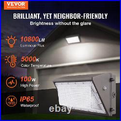 VEVOR LED Wall Pack Lights 100W 10800LM Commercial Outdoor Security Lighting