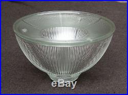 Vintage Antique Industrial Holophane Glass Pendant Lamp Shade