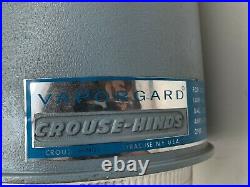 Vintage Crouse Hinds Vaporgard 100W H38 Mercury Vapor Light Fixture Dated 1965