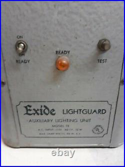 Vintage Exide Emergency Lighting Unit Model TE