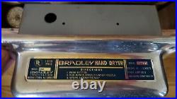 Vtg Bradley Wall Mount Electric Hand Dryer 110 Volt