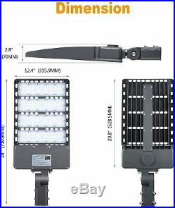 Waterproof Pole Mounted Shoebox Light 320W Commercial LED Area Lighting 5700K UL