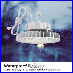 White 150W 5000K LED High Bay Light UFO Fixture Dimmable Warehouse Shop Lamp