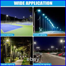 White LED Parking Lot Light 320W Dusk to Dawn Commercial Shoebox Fixture 48000Lm